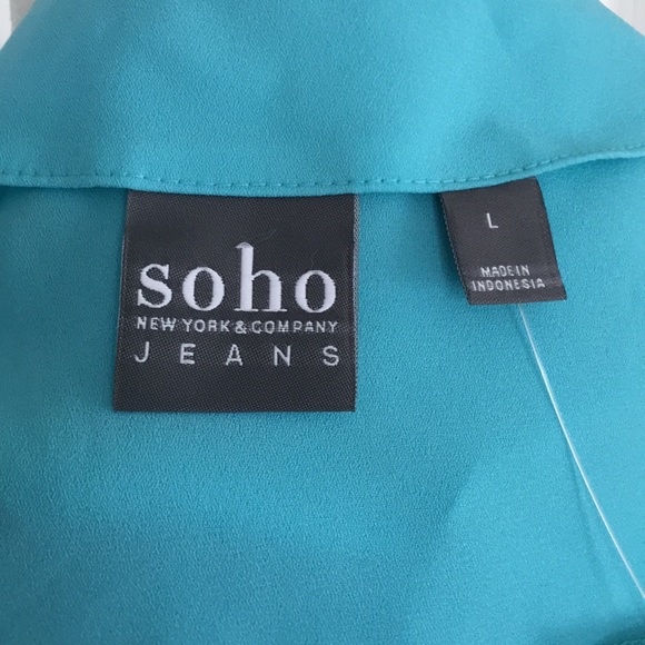 NEW NY&C Beautiful Blue Blouse Top - Picture 7 of 9